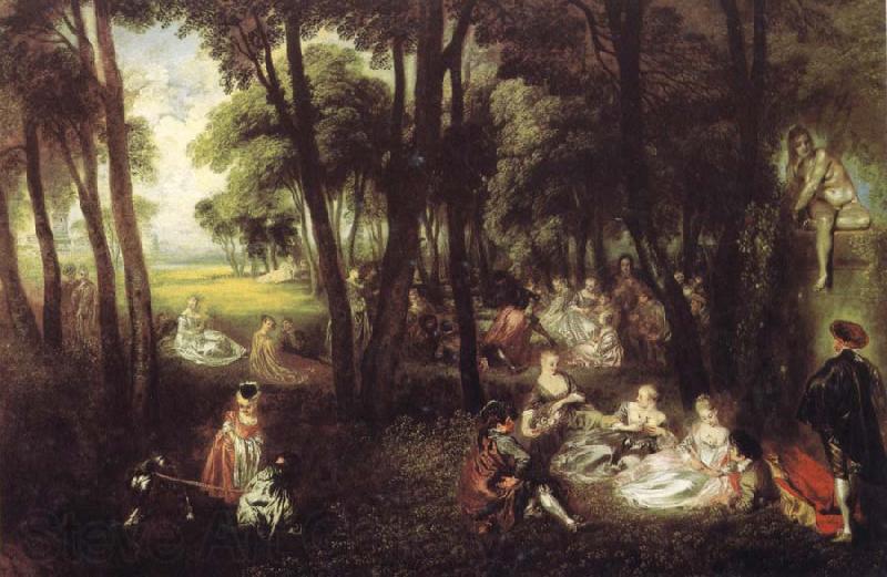 Jean-Antoine Watteau Country Pursuits Spain oil painting art